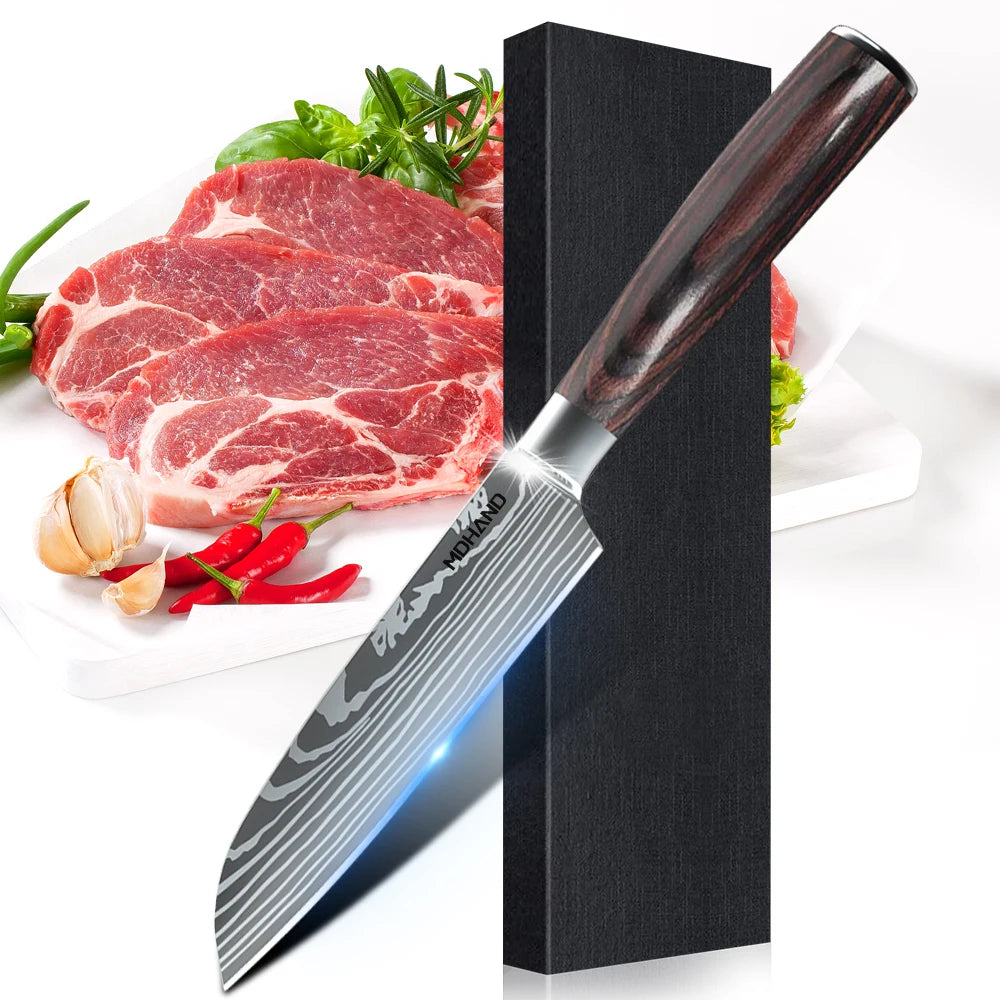 1-10PCS Chef knife Japanese Kitchen Knives Set