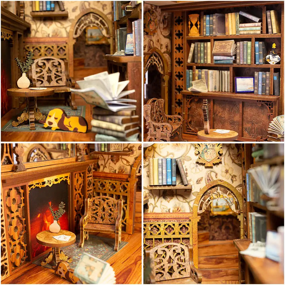 DIY Book Nook Eternal Bookstore w/LEDs