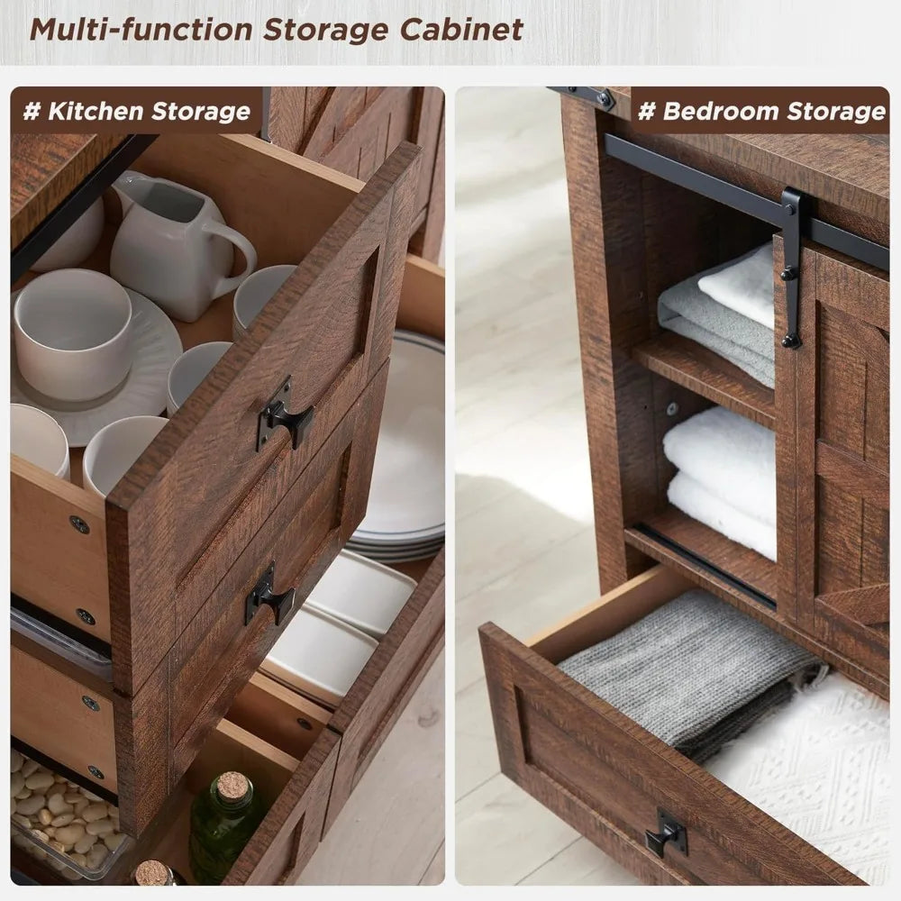 Farmhouse Sideboard Buffet Cabinet