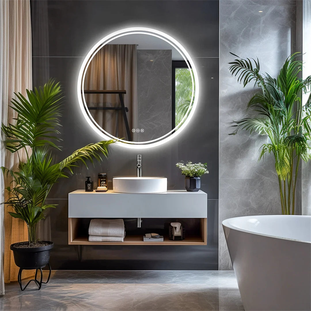 Intelligent LED Big Round Mirror