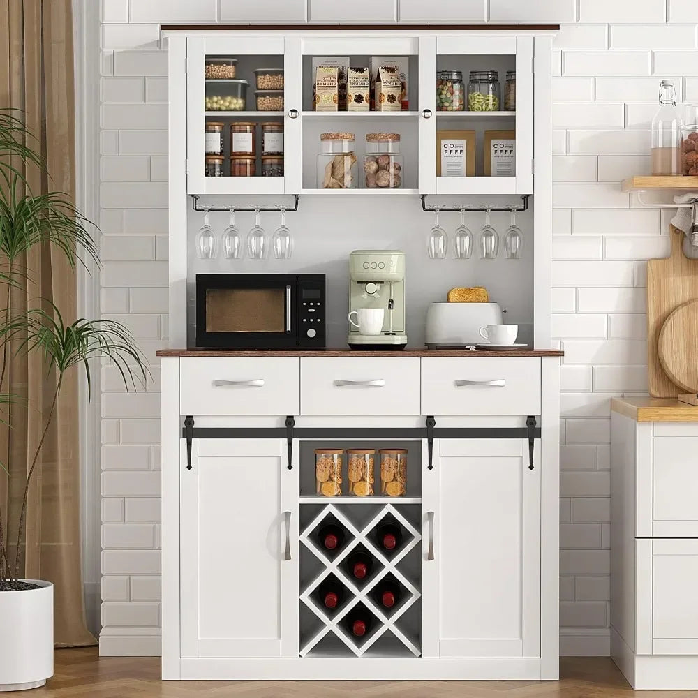 72" Tall Farmhouse Bar Cabinet