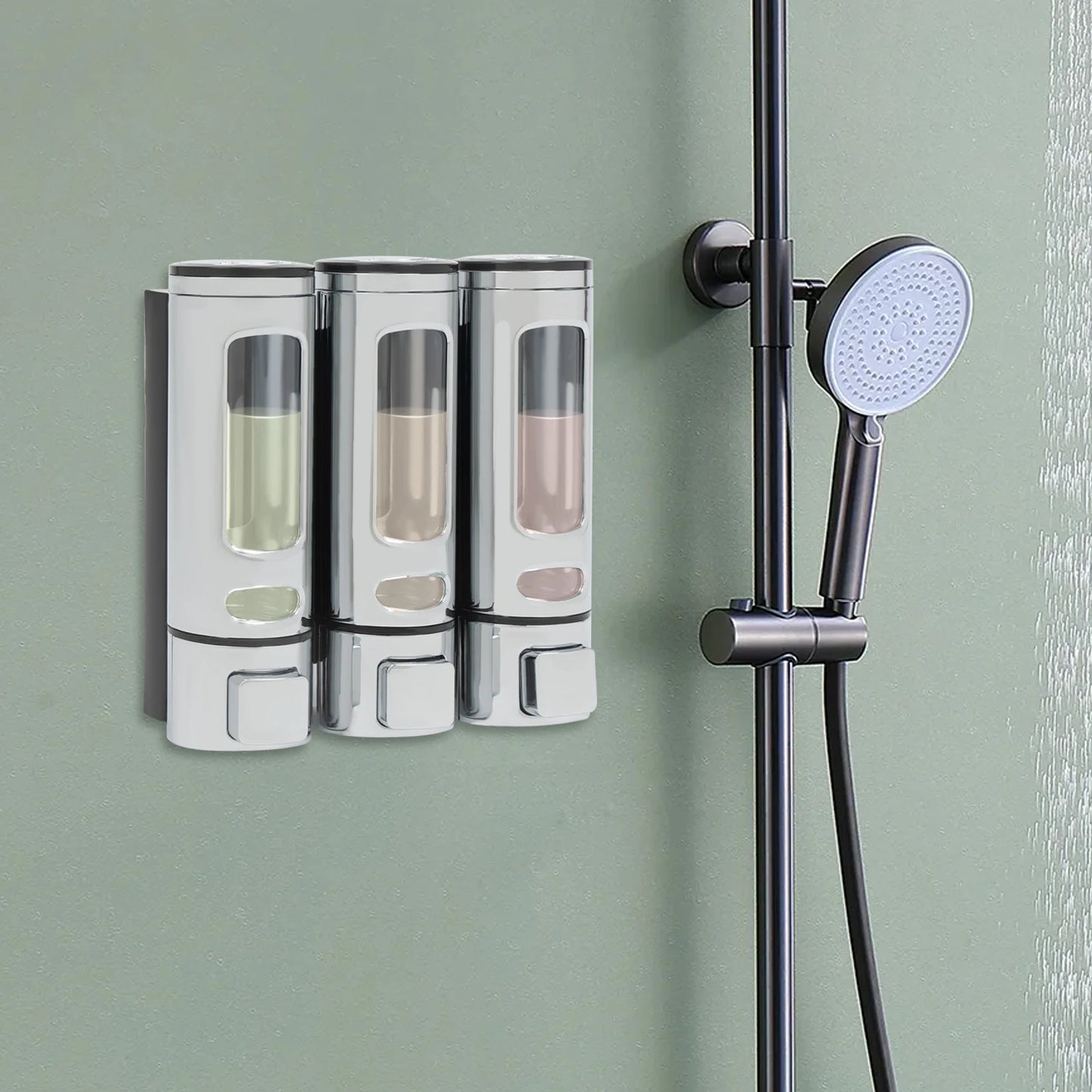 Refillable Liquid Soap Dispenser Bottles - Silver