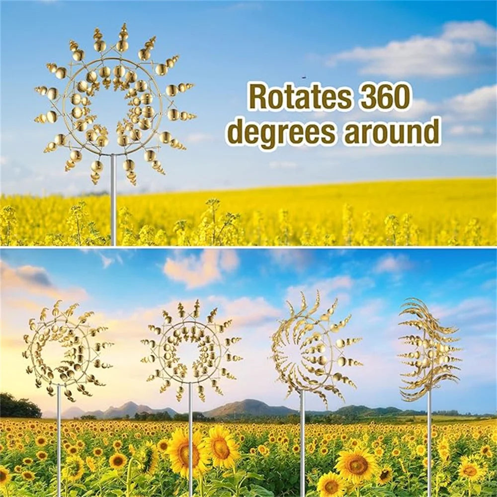 Magical 3D Metal Kinetic Wind Sculpture