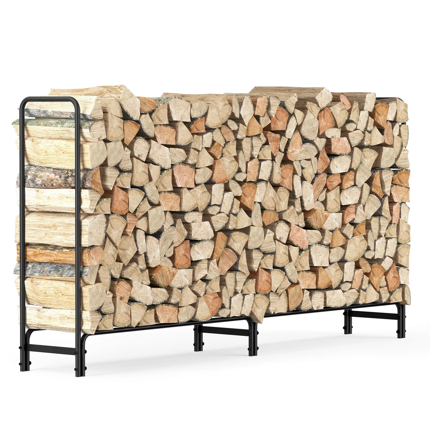 12 ft. Outdoor Fire Wood Log Rack Heavy Duty