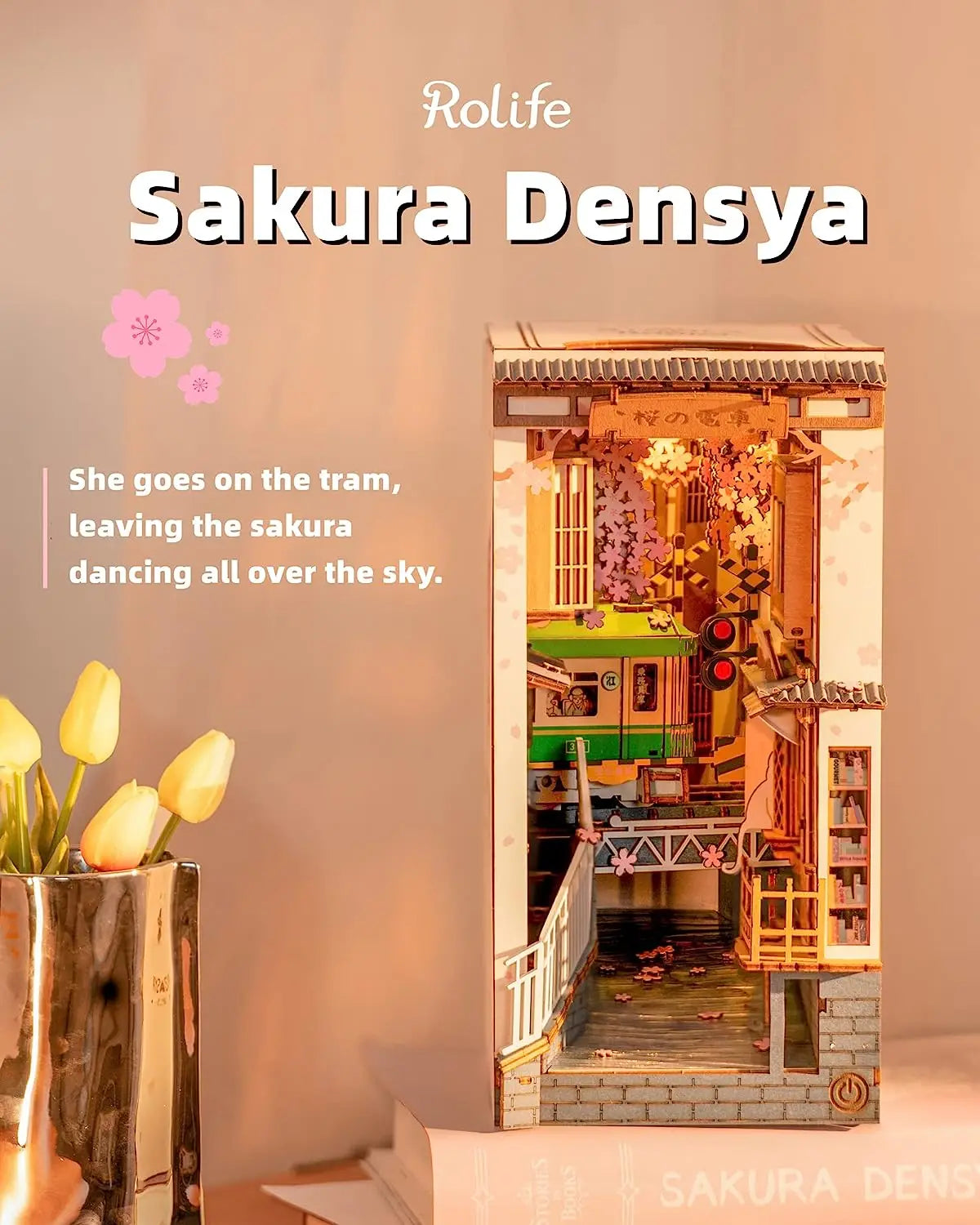 DIY Book Nook Japanese Sakura Densya Kit