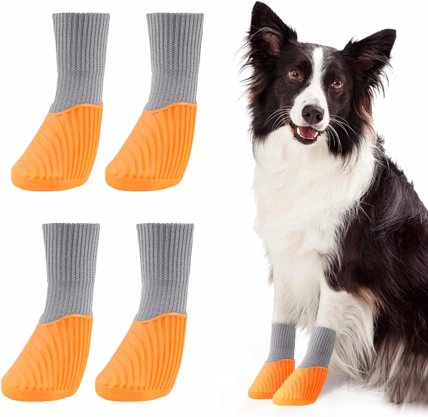 4Pcs Outdoor Dog Boots Paw Protector