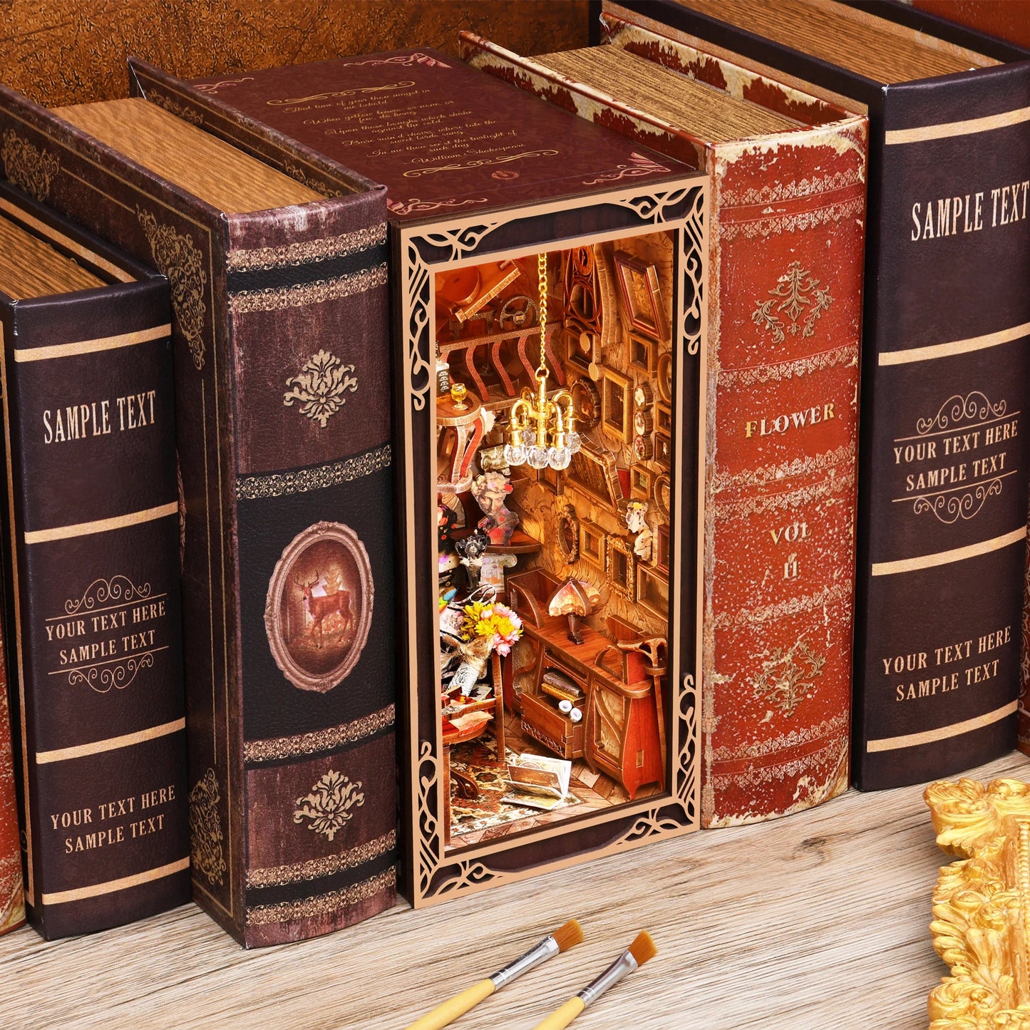 Book Nook Kit, DIY Art Nouveau Atelier
