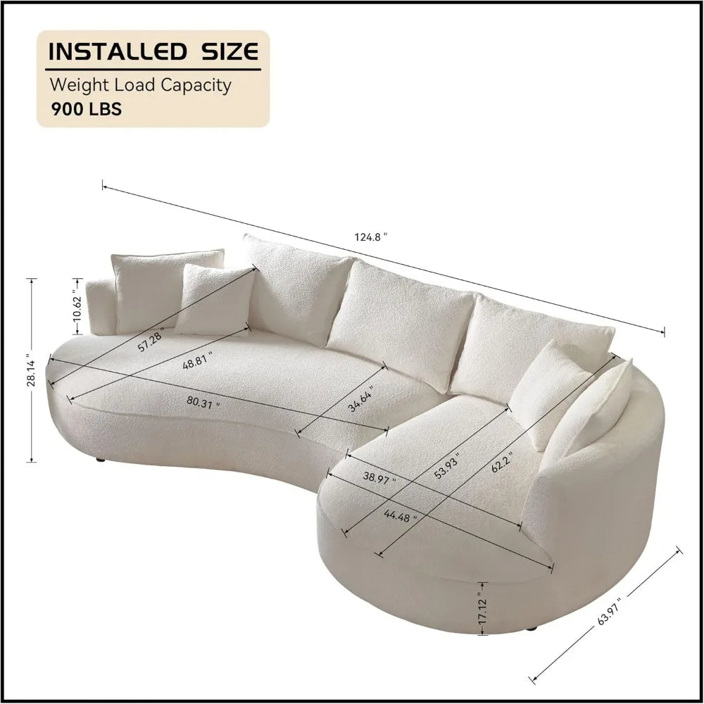 Modern Curved Sofa Couch