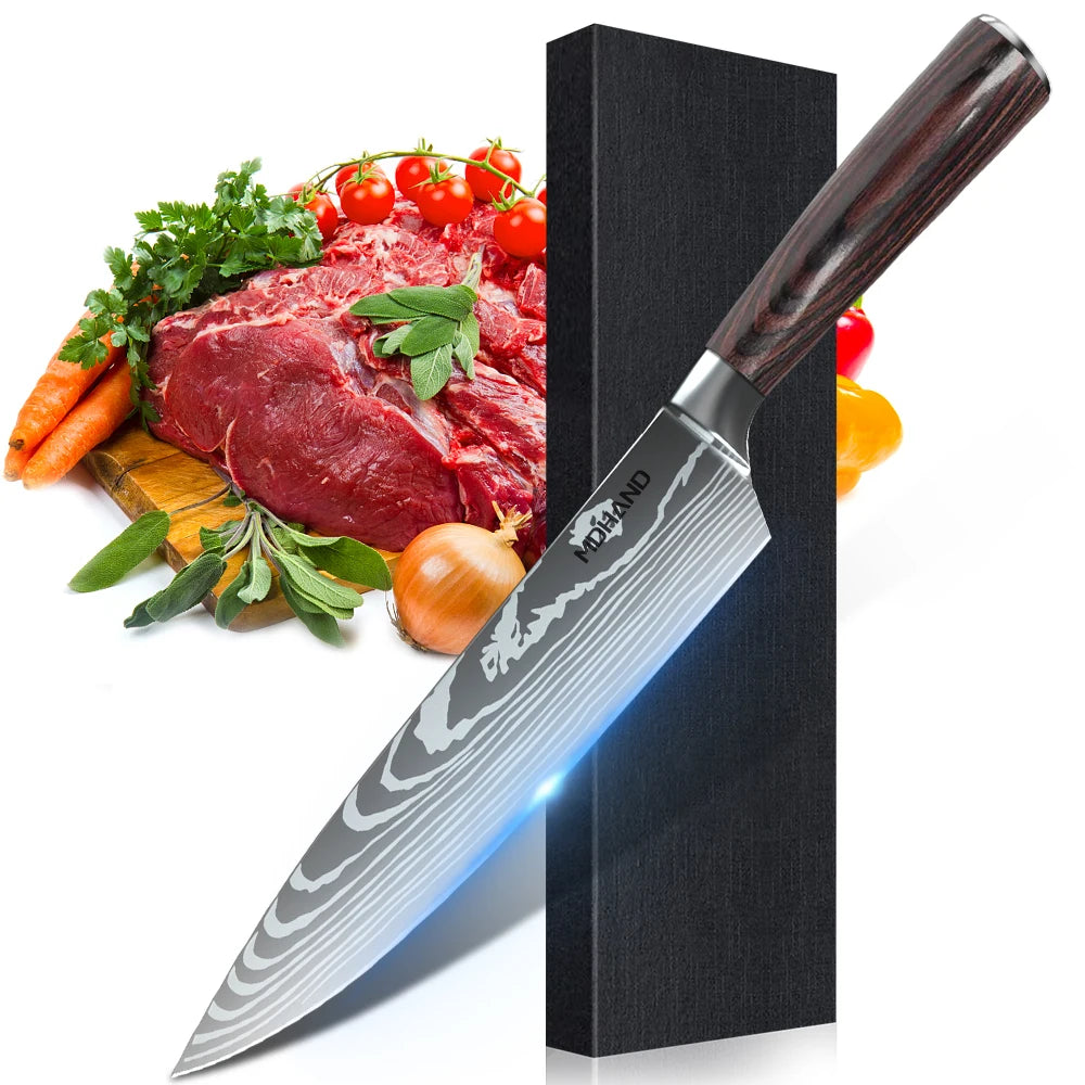 1-10PCS Chef knife Japanese Kitchen Knives Set