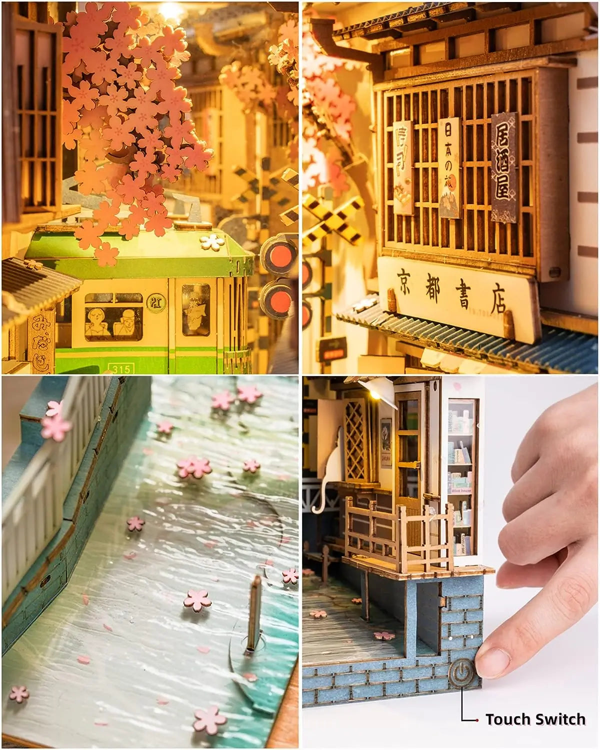 DIY Book Nook Japanese Sakura Densya Kit
