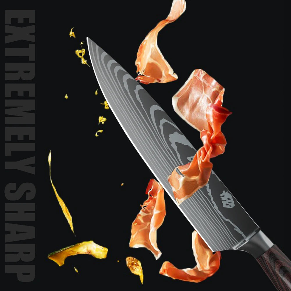 1-10PCS Chef knife Japanese Kitchen Knives Set