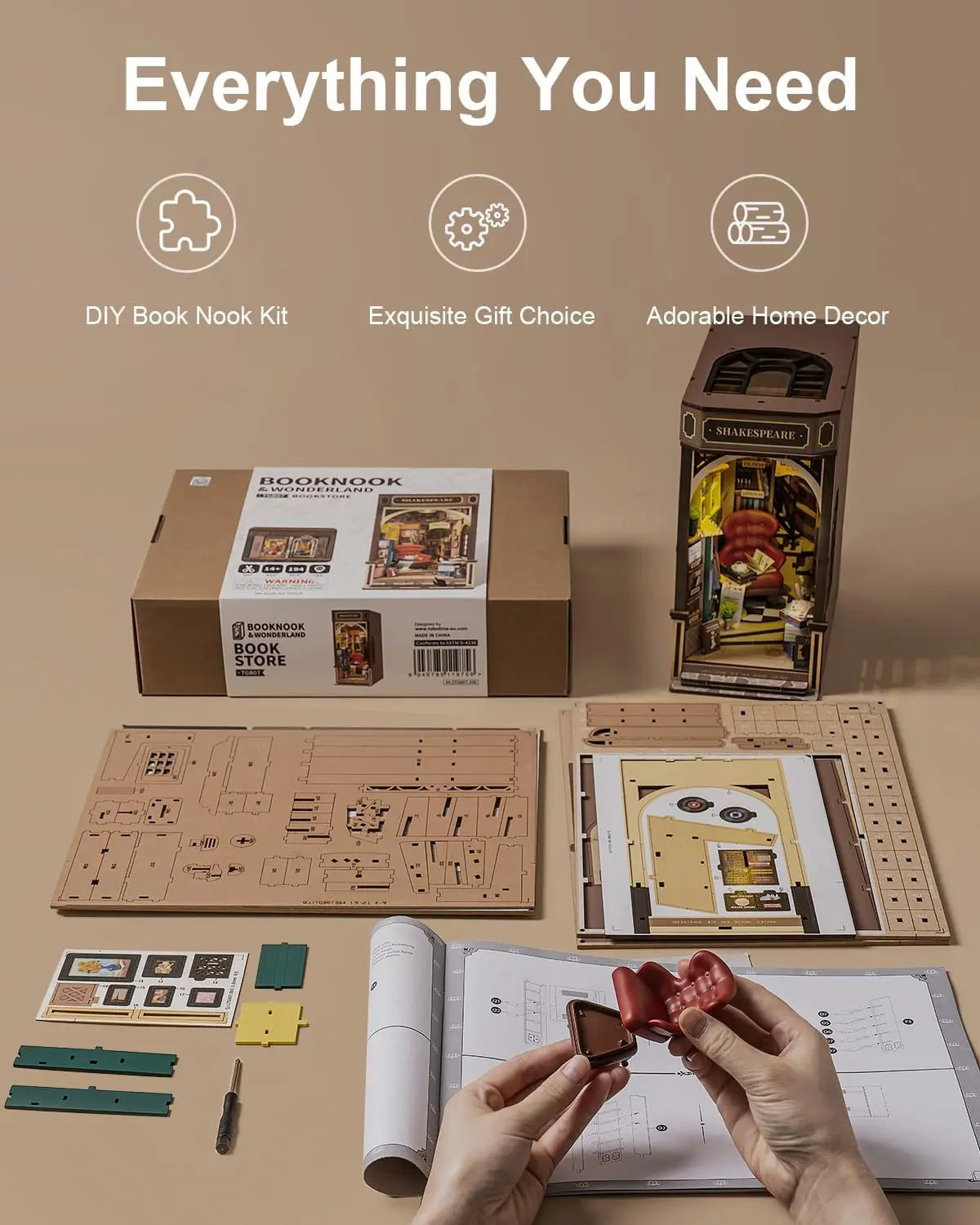 DIY Book Nook Kit Bookstore