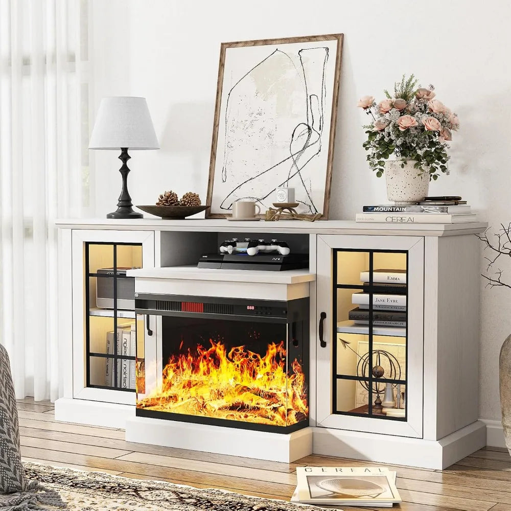 59'' Fireplace TV Stand, up to 65''