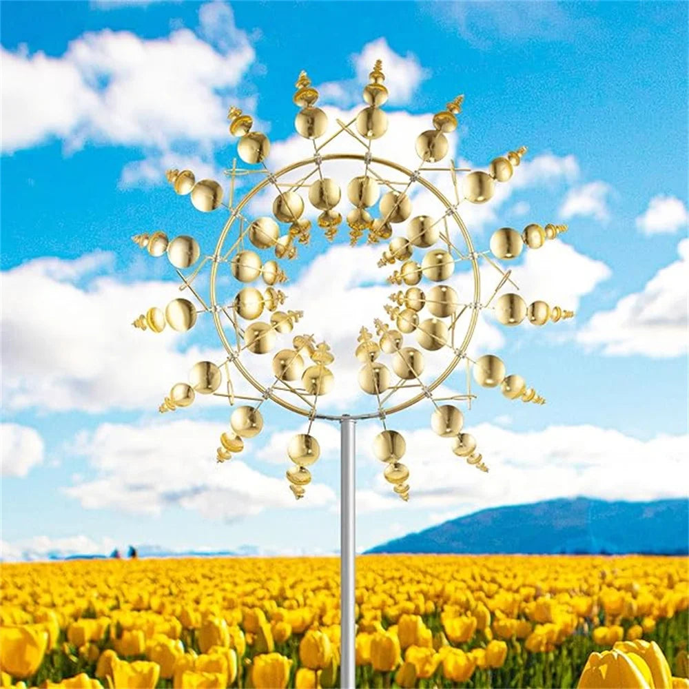 Magical 3D Metal Kinetic Wind Sculpture