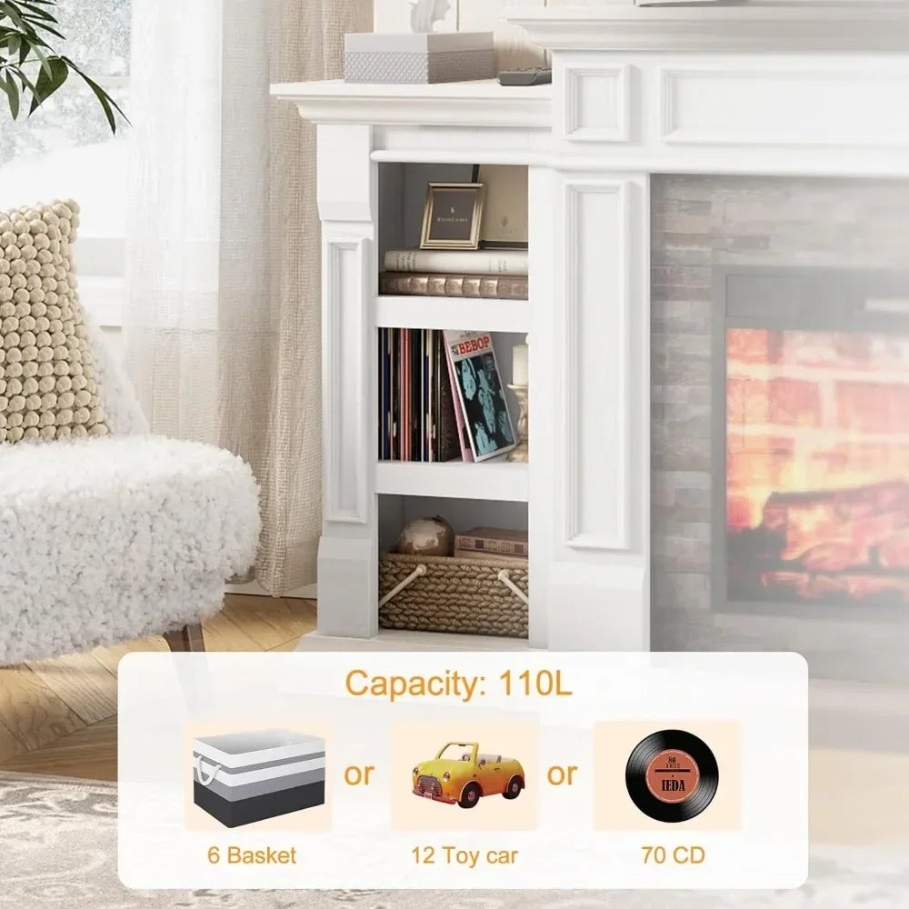 Fireplace TV Stand with Mantel 70", TVs Up To 80"