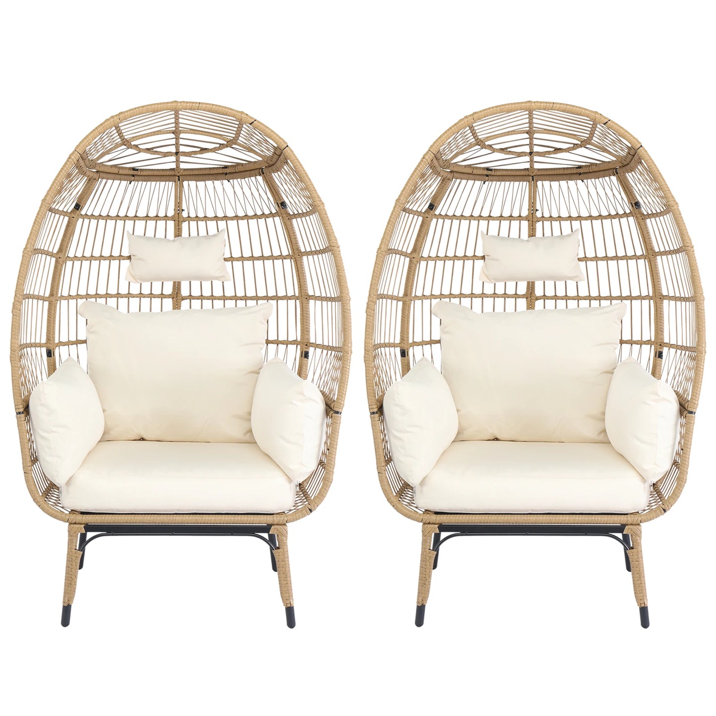 Wicker Egg Chair, Indoor Outdoor Lounger