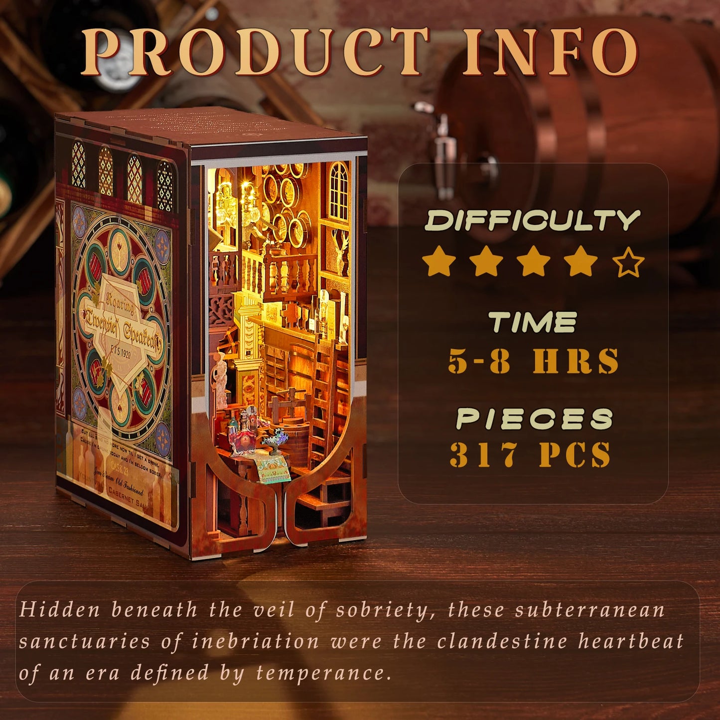 Book Nook Kit, DIY Roaring Twenties Speakeasy
