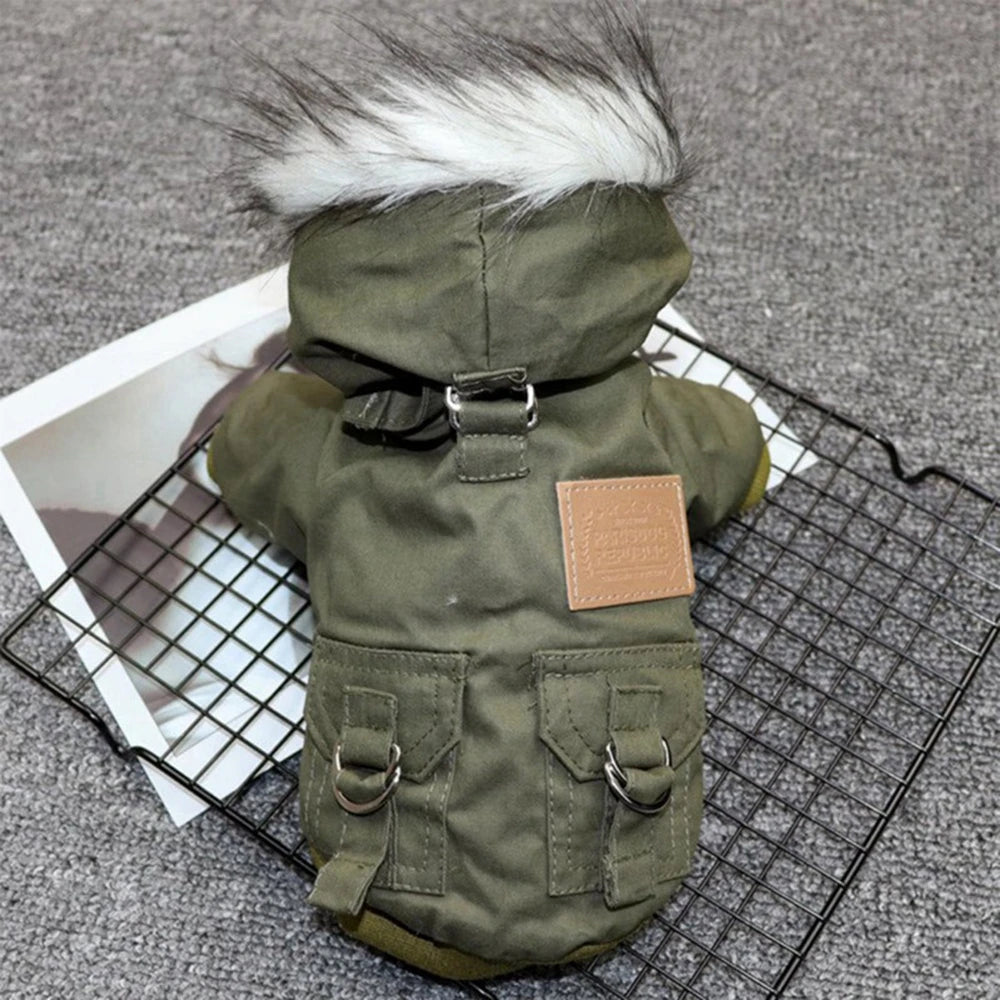 Dog Jacket With Harness Winter Heavy