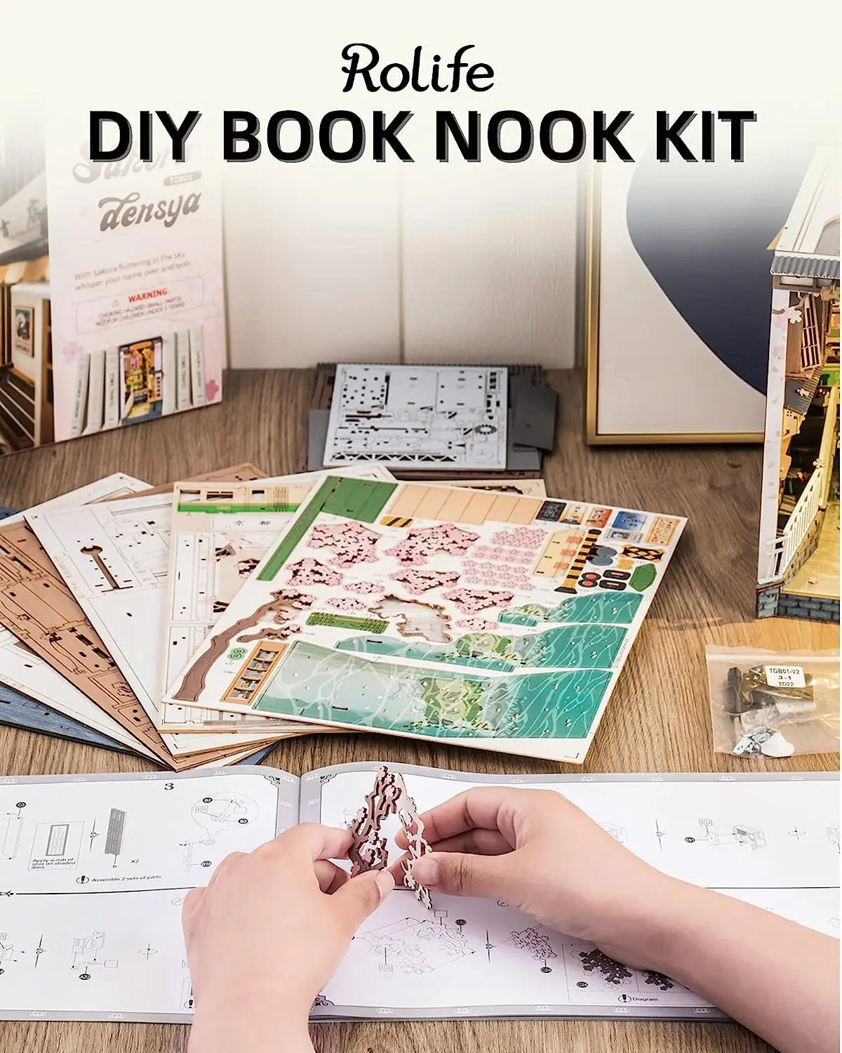 DIY Book Nook Japanese Sakura Densya Kit