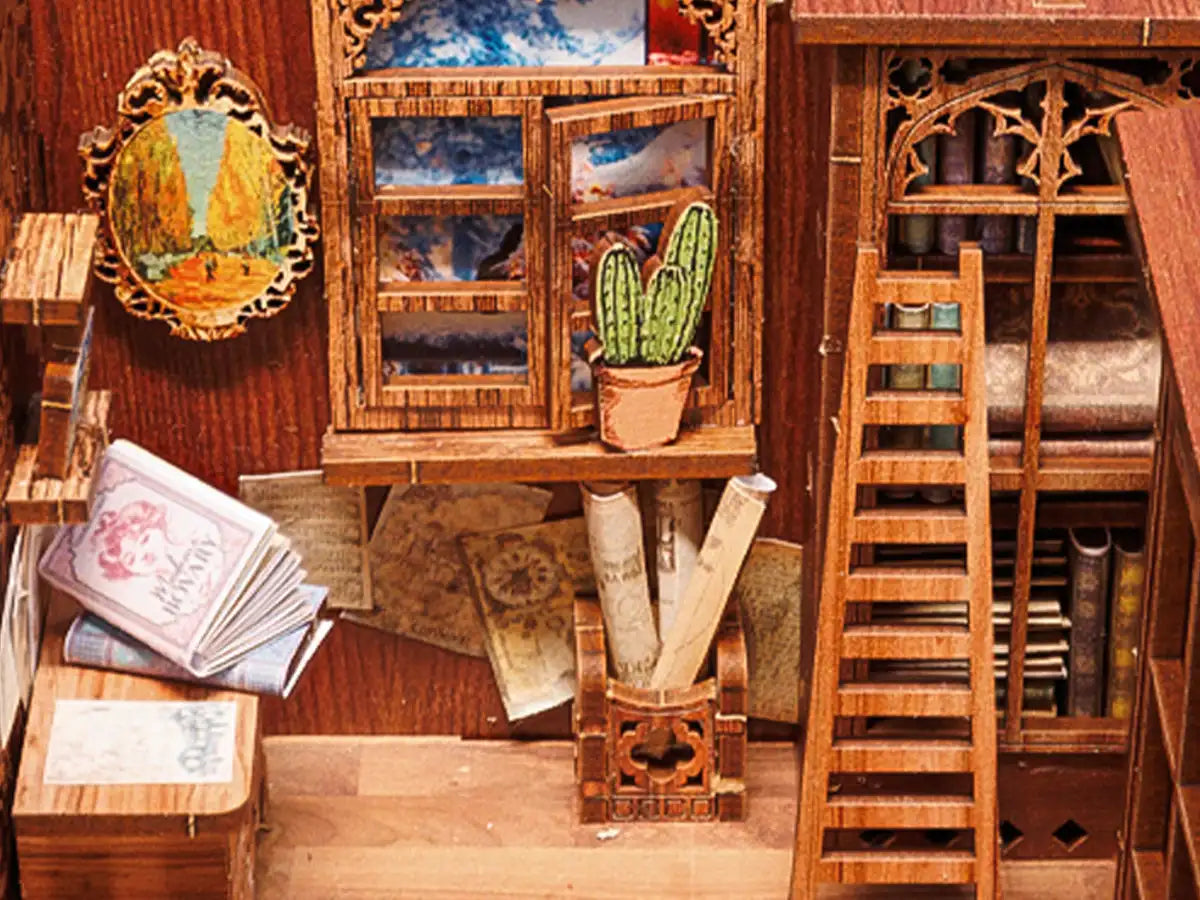 DIY Book Nook Eternal Bookstore w/LEDs