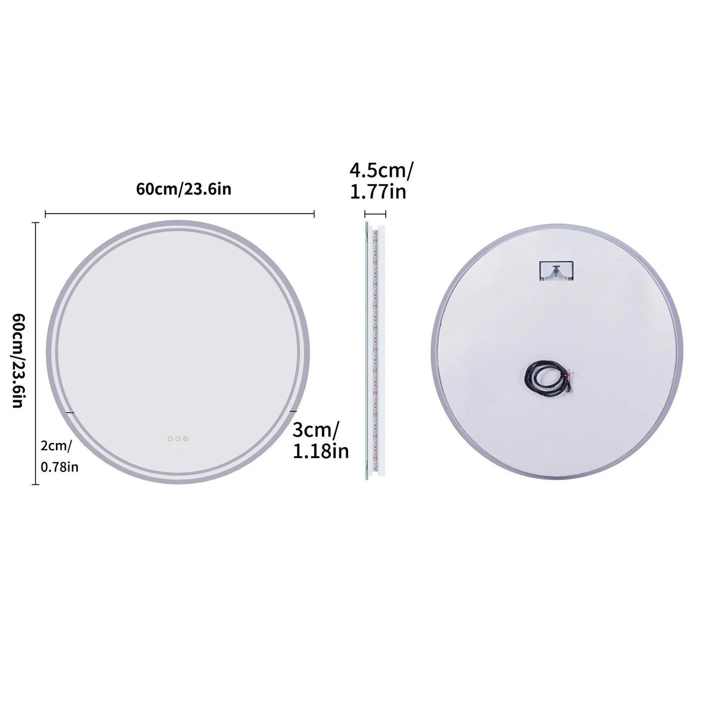 Intelligent LED Big Round Mirror