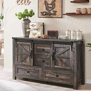 Farmhouse Sideboard Buffet Cabinet