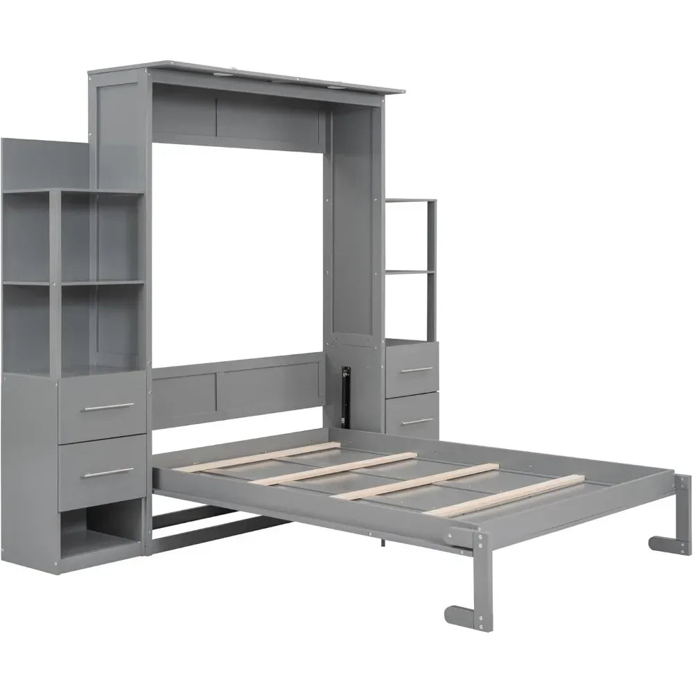 Full Size Murphy Bed w/LED Lights
