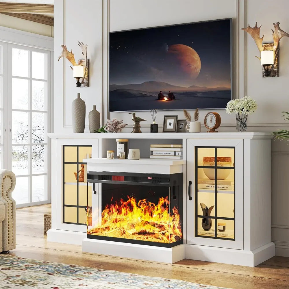 59'' Fireplace TV Stand, up to 65''