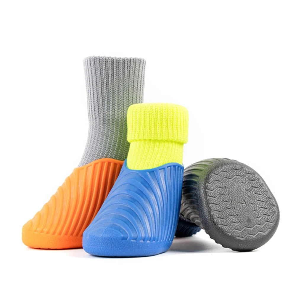 4Pcs Outdoor Dog Boots Paw Protector