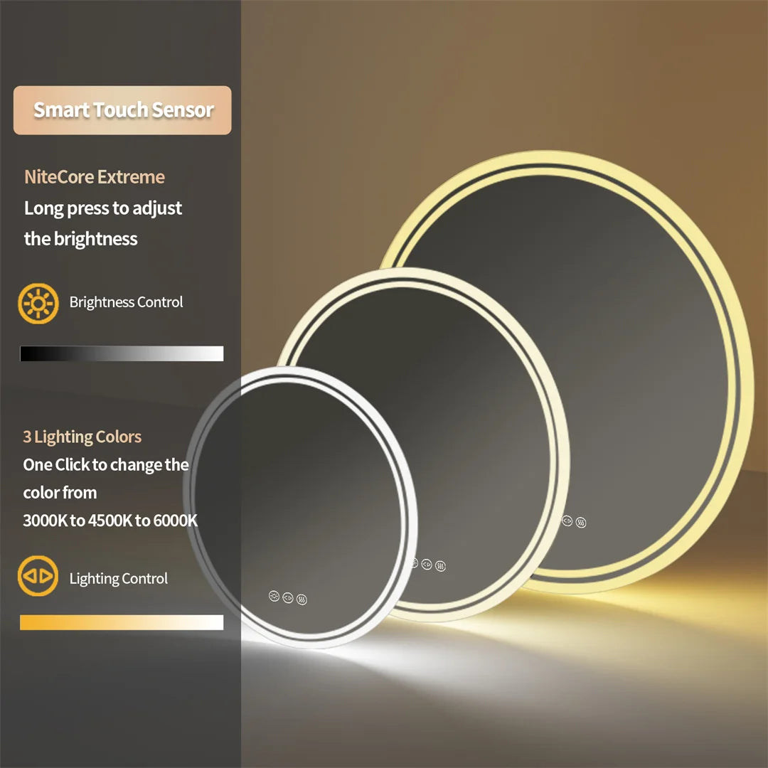 Intelligent LED Big Round Mirror