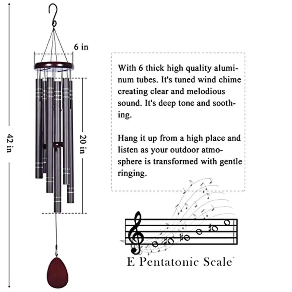 Large 42" Deep Tone Wind Chimes