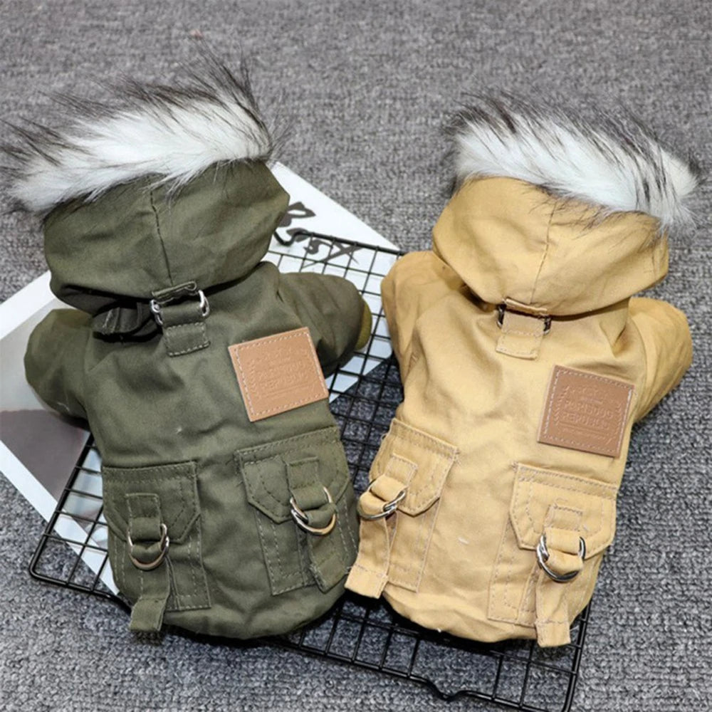 Dog Jacket With Harness Winter Heavy