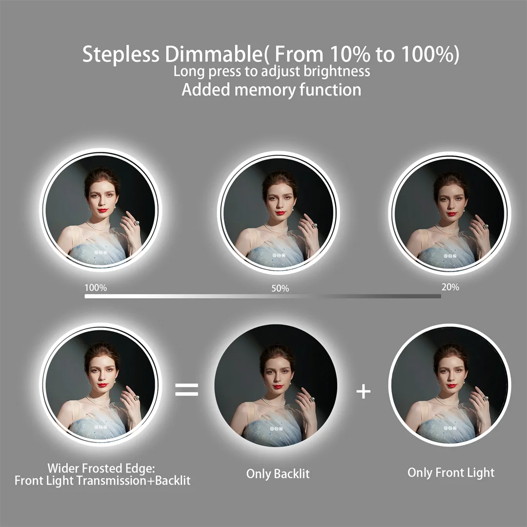 Intelligent LED Big Round Mirror