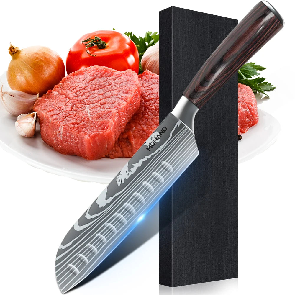 1-10PCS Chef knife Japanese Kitchen Knives Set