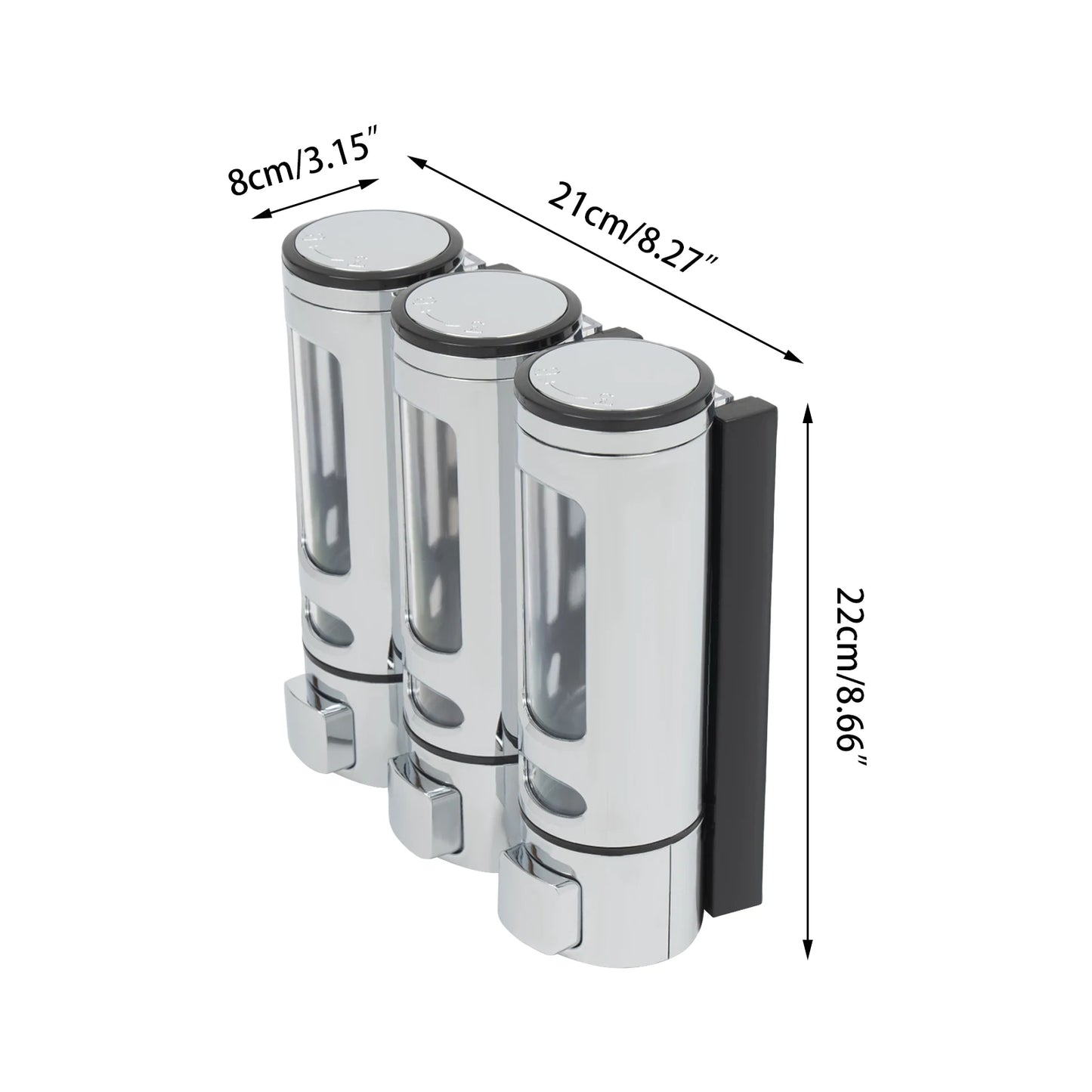 Refillable Liquid Soap Dispenser Bottles - Silver