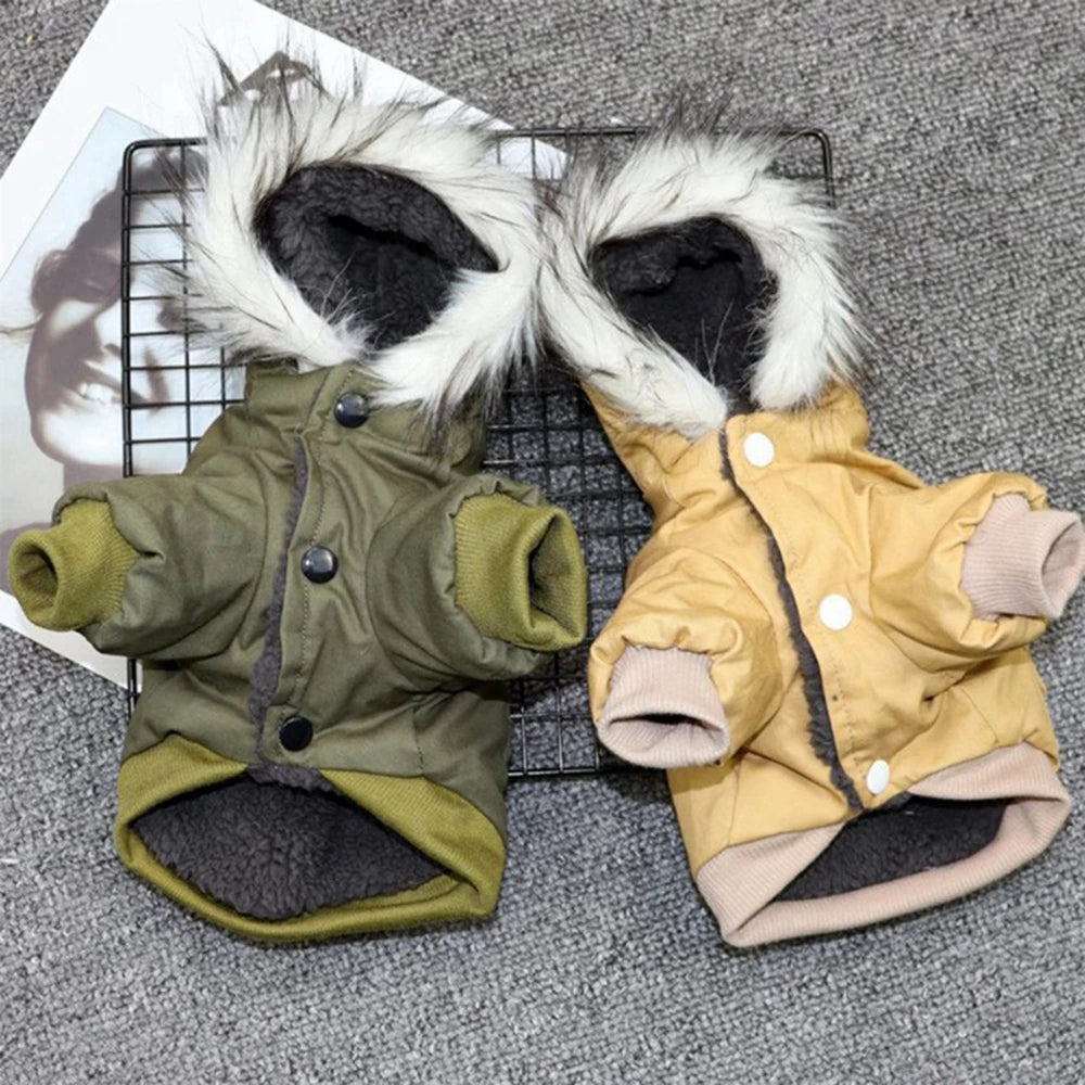 Dog Jacket With Harness Winter Heavy