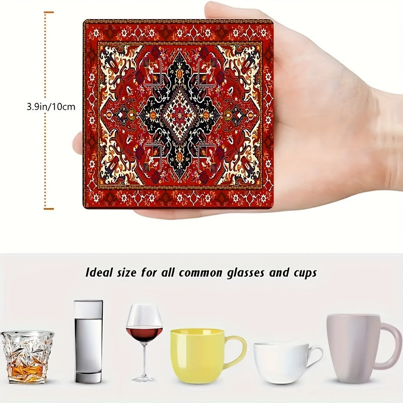 6-Pack Mandala Wooden Coasters
