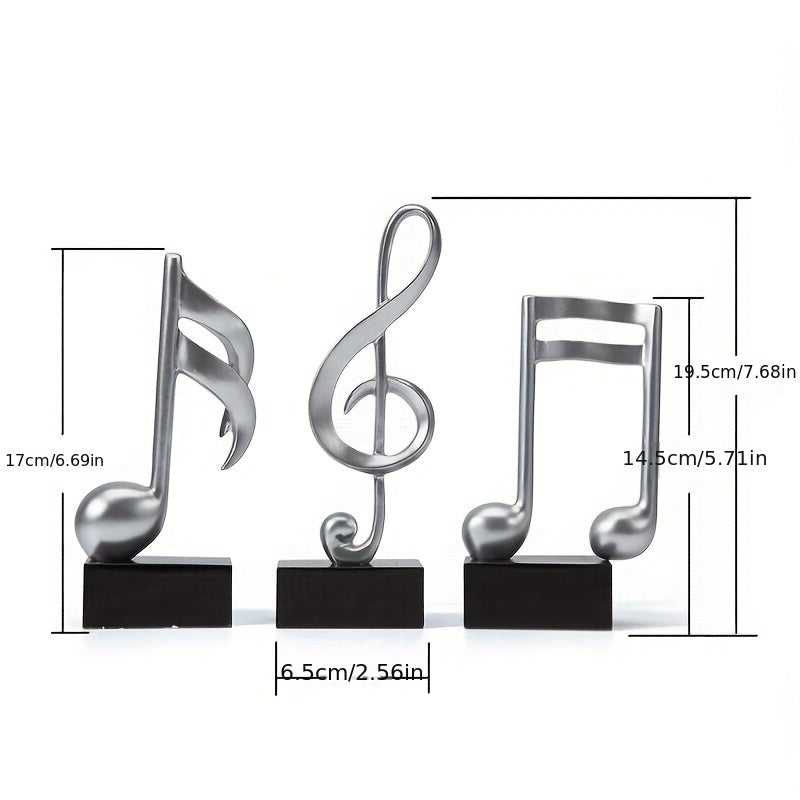 3pcs Silvery Music Figure - Modern