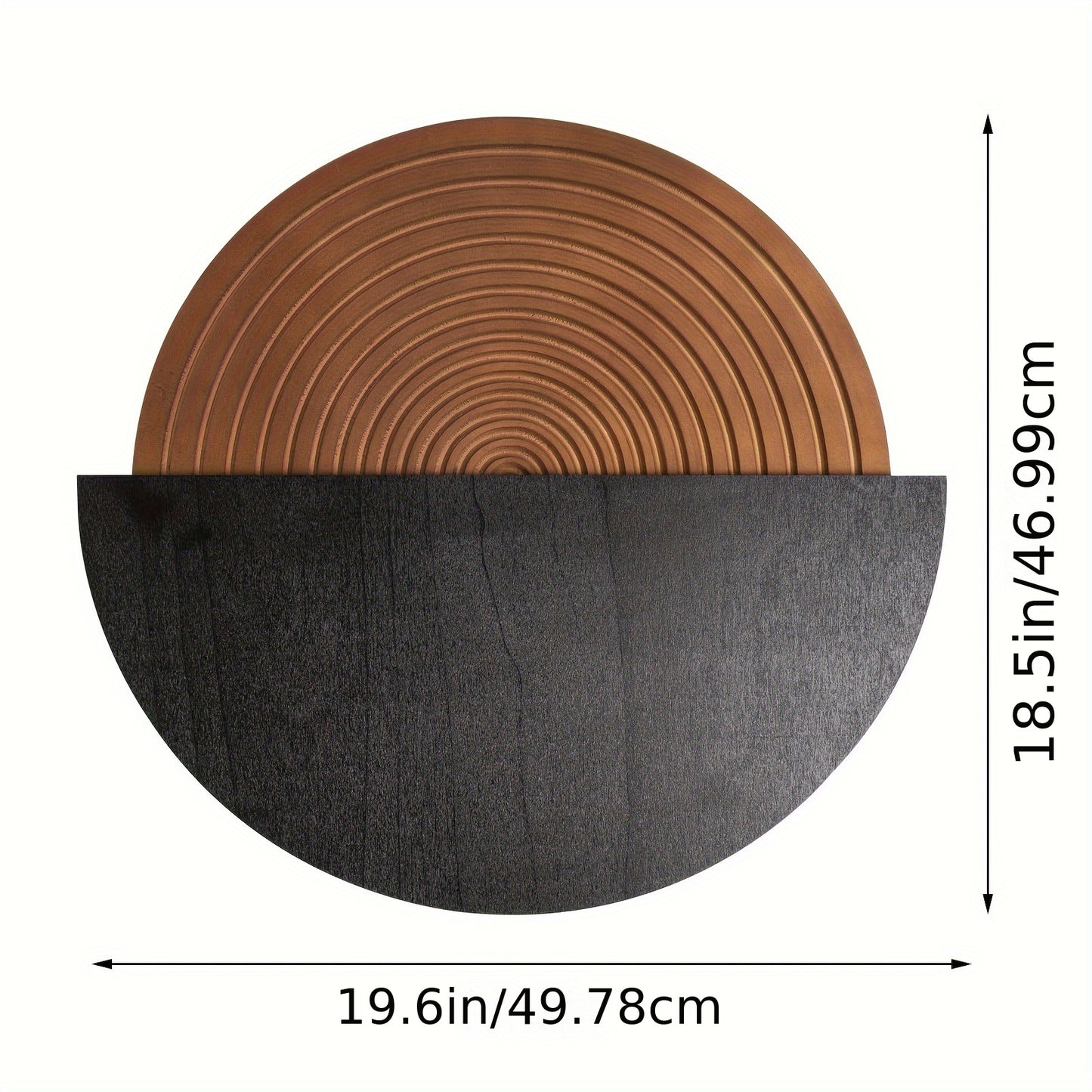 Round Wall Decor Wooden Boho Half-Circle Decor