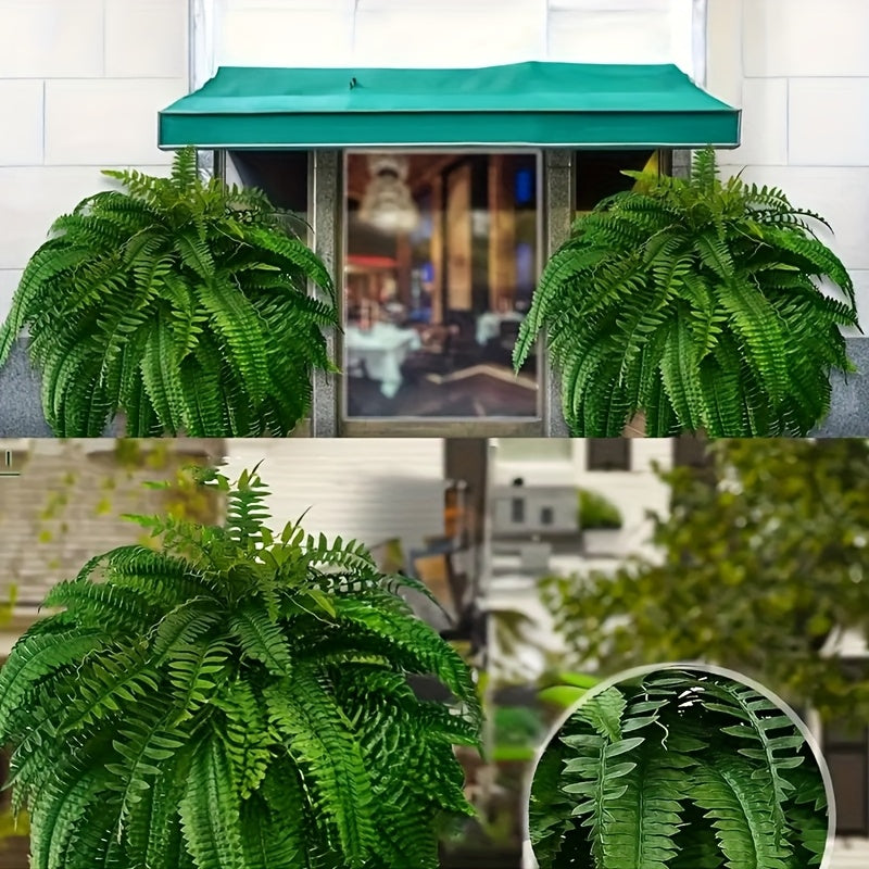2pcs Vibrant Green Lifelike Artificial Boston Fern Swags