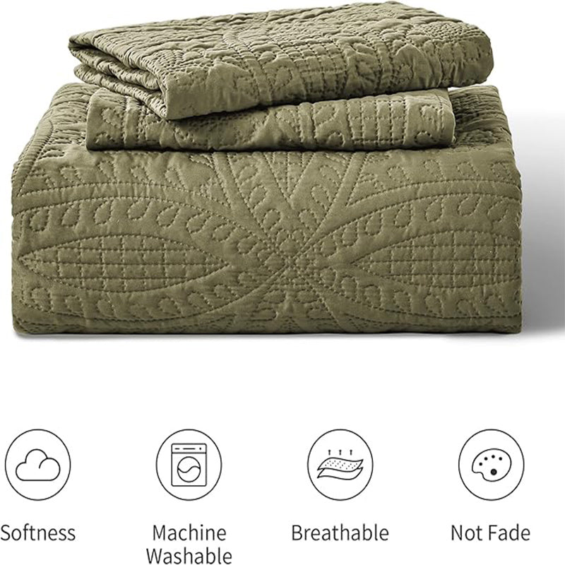 3pcs Set of Coin Patterned Bed Cover