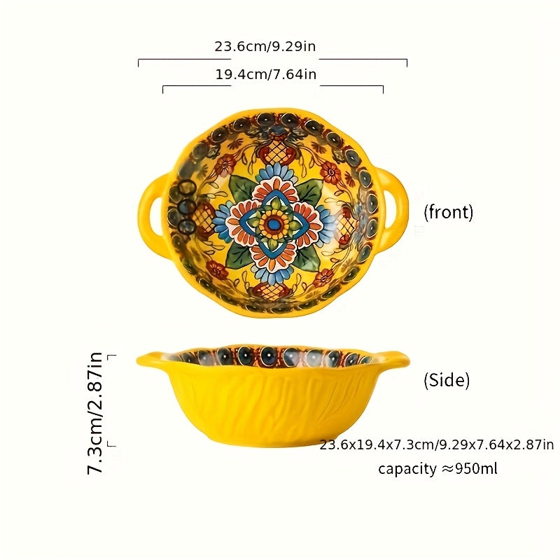 1pc Hand-painted Ceramic Noodle Bowl