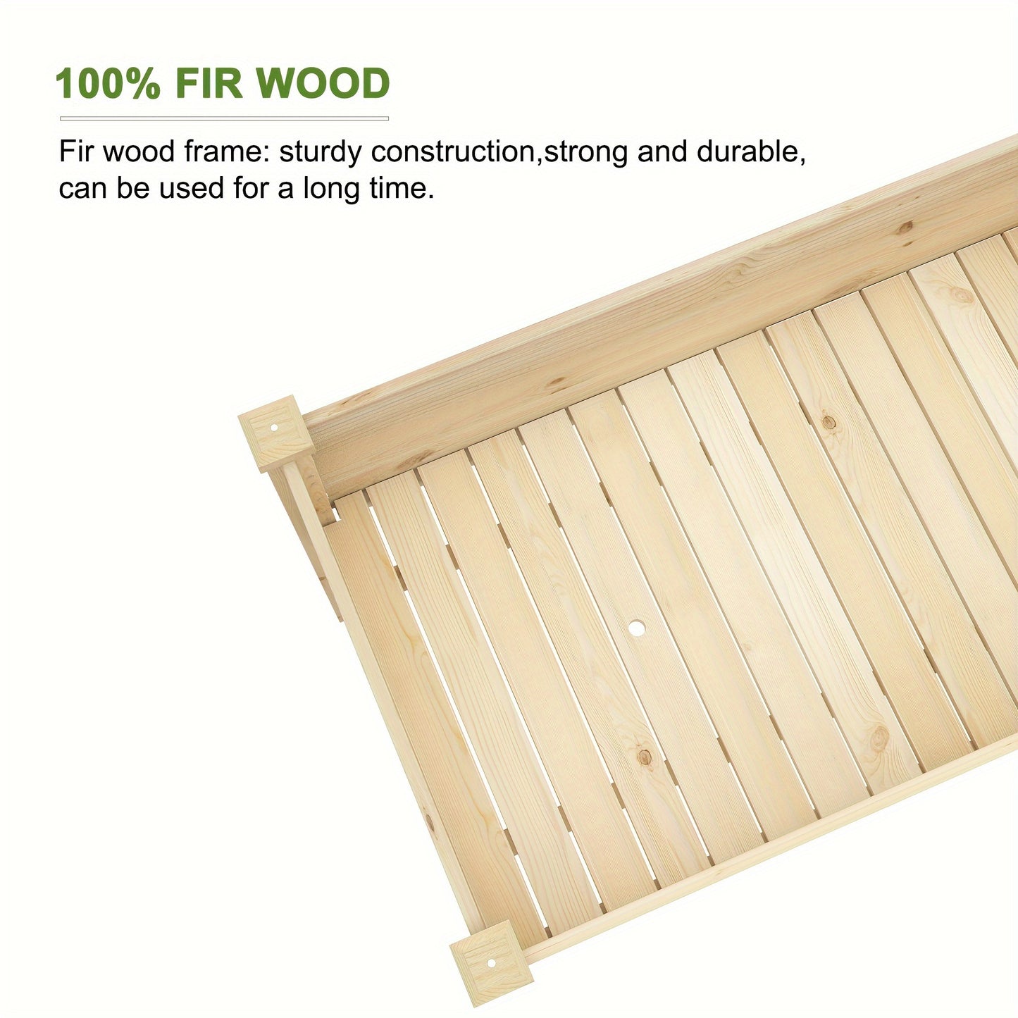48.5x24.4x30 Inch Elevated Wood Planter Box