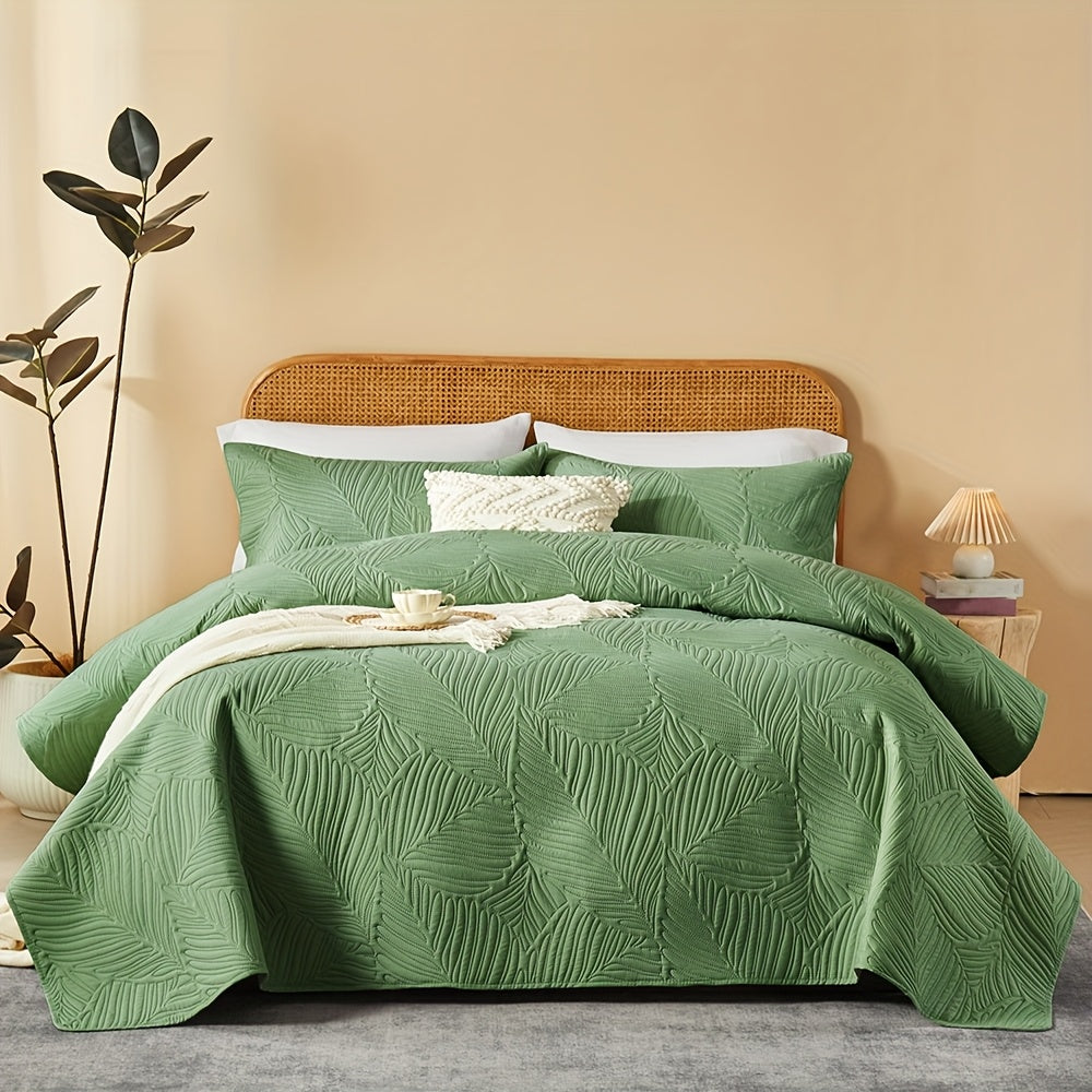 3pcs Elegant Microfiber Quilt Set