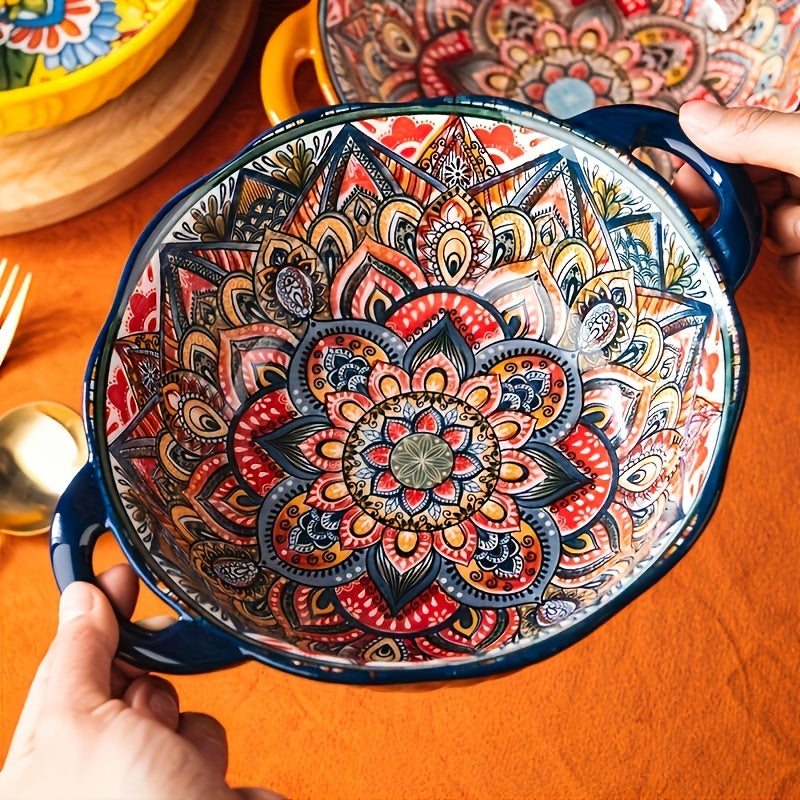 1pc Hand-painted Ceramic Noodle Bowl