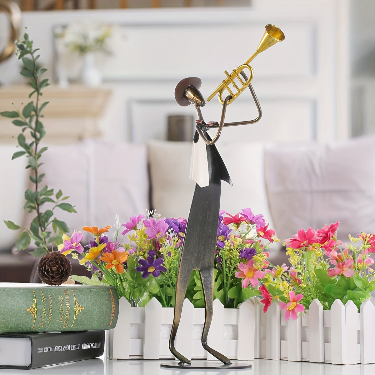 Handcrafted Cowboy Band Metal Sculpture