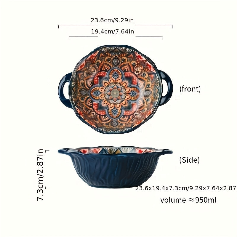 1pc Hand-painted Ceramic Noodle Bowl