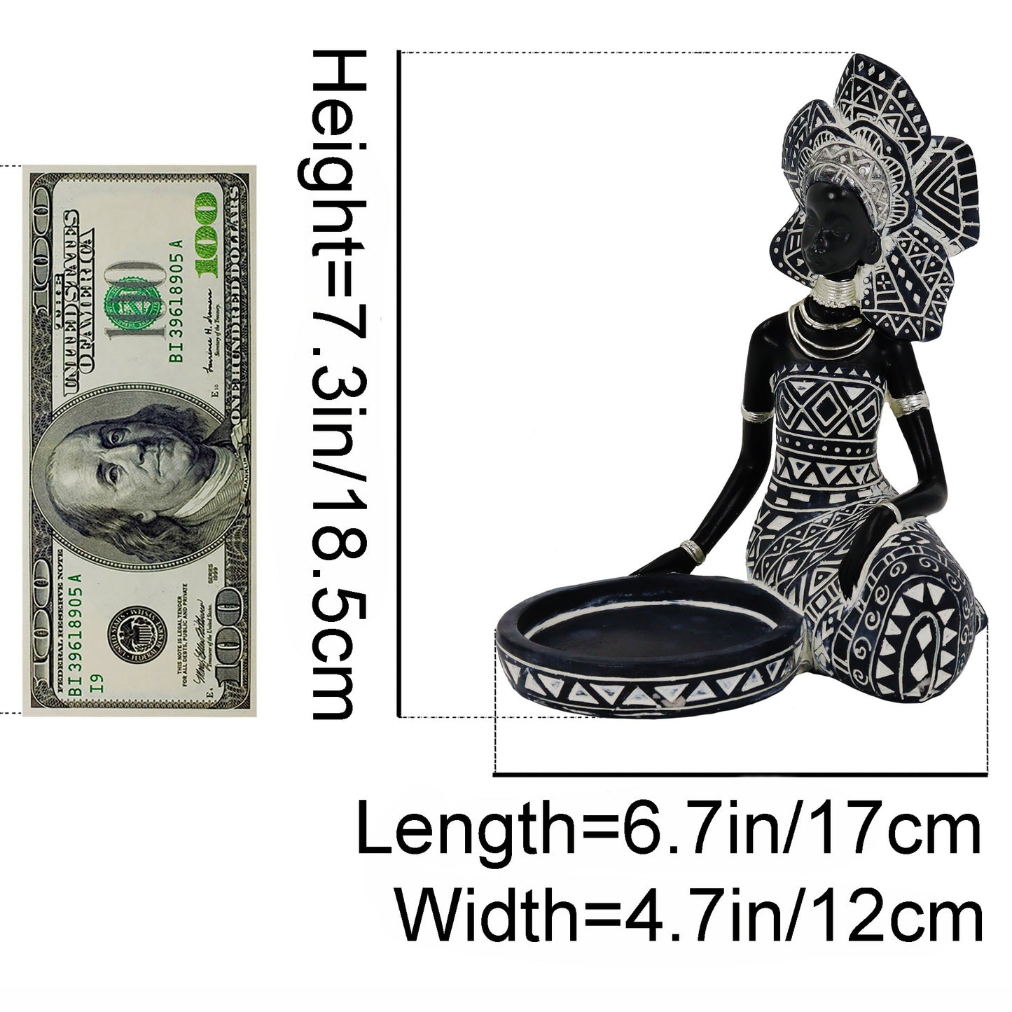 African Lady Figurine Candle Holder