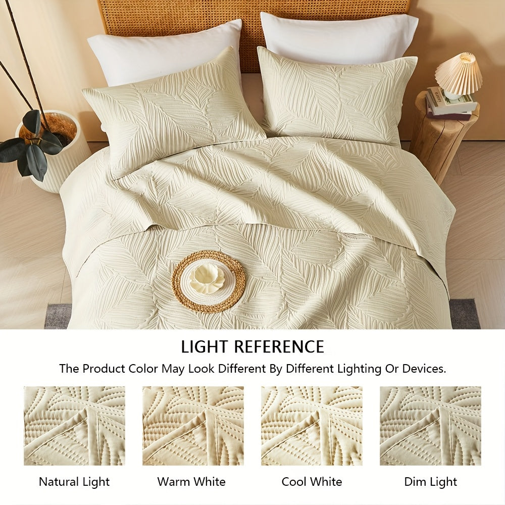 3pcs Elegant Microfiber Quilt Set