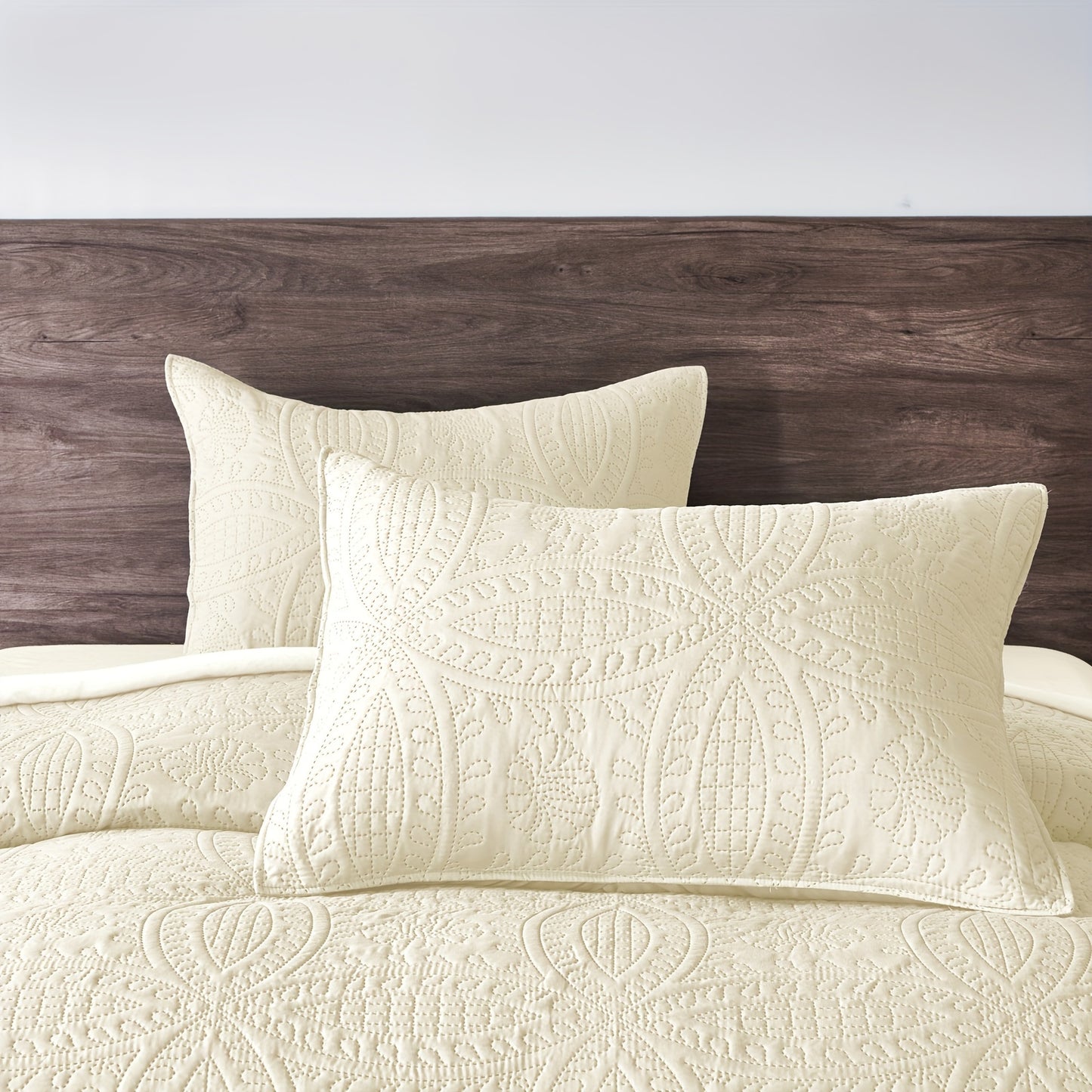 3Pcs Copper Coin Pattern Bedspread Cover